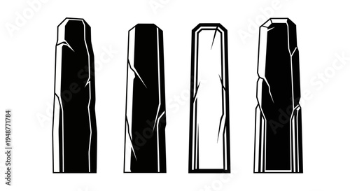 Ancient Stone Pillars, Mysterious Monoliths, Primitive Standing Stones, Ancient Ruins, Mystical Symbols