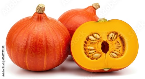 Vibrant Hokkaido Pumpkins - A Culinary Delight and Autumnal Harvest.