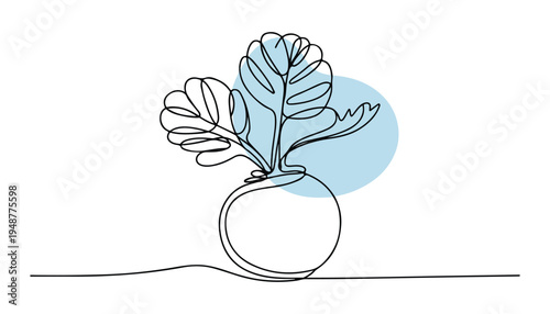 One continuous line illustration of an Radishes vegetable , isolated on white background.