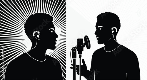 Creative mind and voice projection illustration, concept of inspiration and public speaking