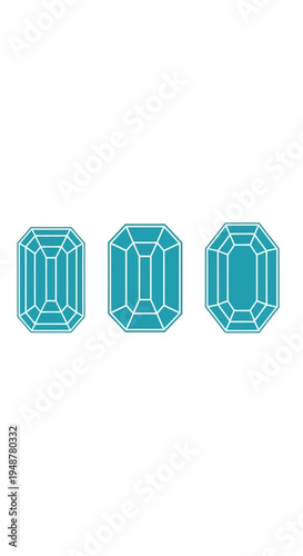 Emerald Cut Gemstones: Three Variations of Faceted Gems