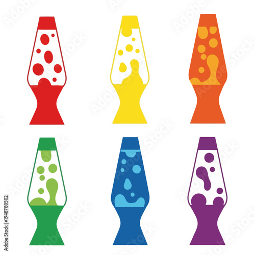 Retro Lava Lamps Collection: Vibrant Colors and Bubbling Motion