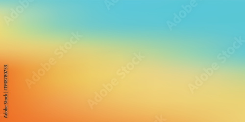 Soft diagonal gradient from warm orange and yellow to cool teal, creating an abstract background that evokes sunset, ocean horizons and a calm, tropical summer mood for design and branding.