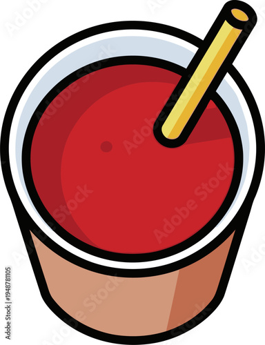 red soda can with ice