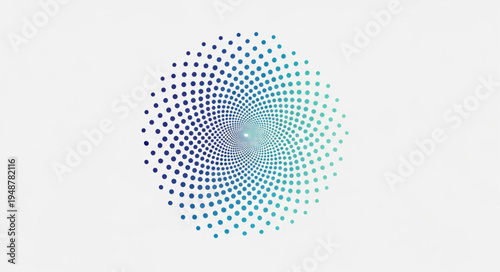 Abstract geometric pattern of dots in a spiral formation.