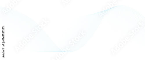 Minimalist light blue abstract wave line vector graphic on a clean white background, ideal for modern technology, business, or medical presentations and website banners.