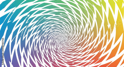 Vibrant Rainbow Swirl Pattern Abstract Background.