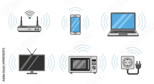 Wireless devices connected to a router and experiencing signal interference