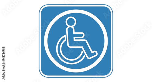 Wheelchair Accessible Symbol: Blue and White Icon for Disability Access and Inclusivity