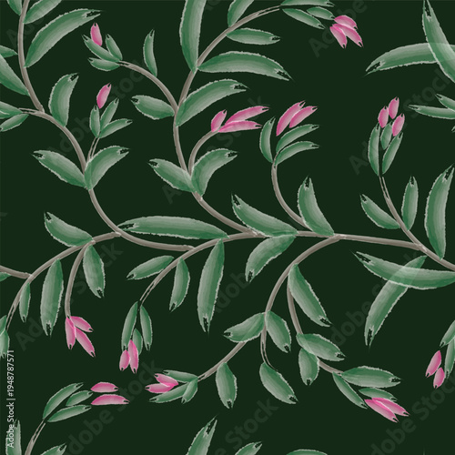 Tropical seamless pattern design, editable file in eps.10, match for background, wrapping, packaging, fabric, textile, etc.