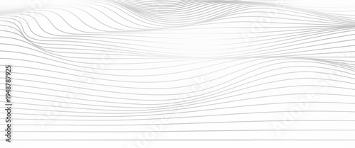 abstract simple grey wave repeat line pattern can be used background.