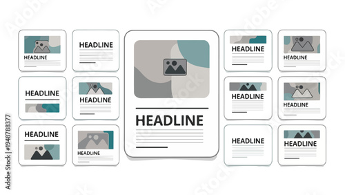 Template Design for Infographic with Headline Text.
