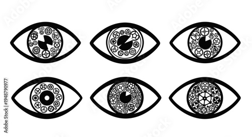Steampunk Eyes with Gears and Cogs