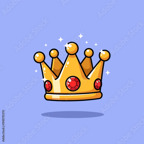 Golden Crown with Jewels and Ornaments.