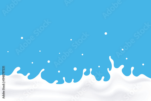 milk splash, milk wave effect product design element