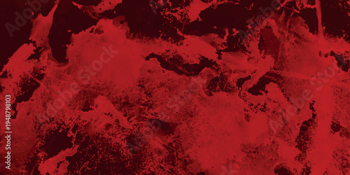 Deep red grunge texture with distressed paint splatters and uneven blotches