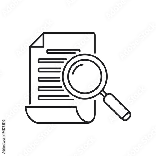 Magnifying glass inspecting legal document for accuracy and compliance
