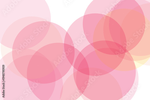Abstract vector background with overlapping translucent pink and peach circles, creating a soft, modern, and airy design for websites, presentations, or marketing materials.