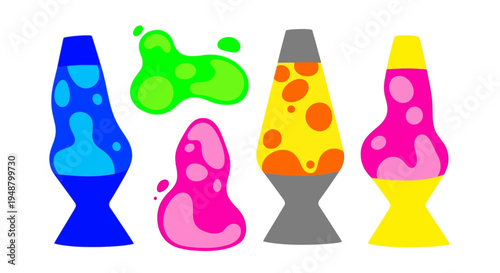Retro Lava Lamps Collection: Groovy 60s Vibe, Psychedelic Colors, Nostalgic Decor