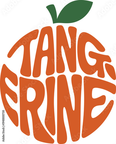 Vibrant stylized logo featuring the word tangarine inside an orange fruit shape