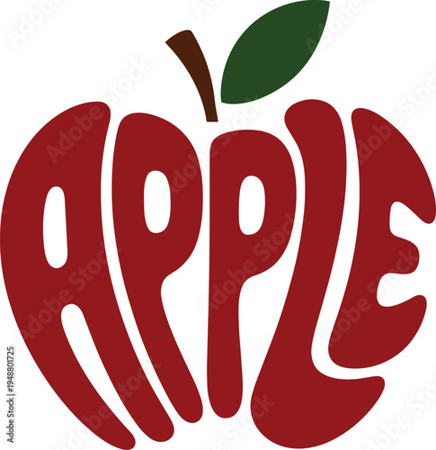Vibrant apple logo featuring the brand name in stylized lettering