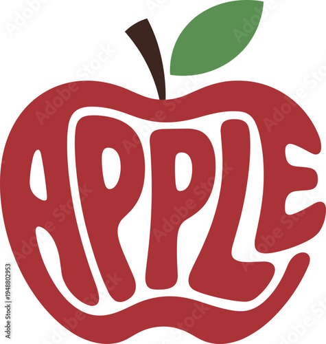 Colorful apple logo with the brand name apple written inside it