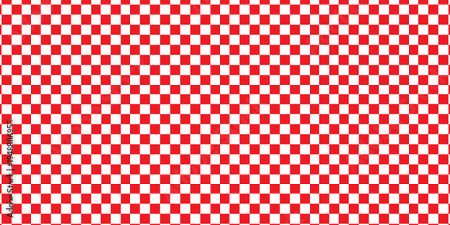 Red white tablecloth pattern lines. Gingham seamless pattern. Christmas backgroound. Strokes texture for textile shirt plaid, tablecloth, cloth, blanket, paper, makeup. Checkered print.