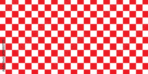 Red white tablecloth pattern lines. Gingham seamless pattern. Christmas backgroound. Strokes texture for textile shirt plaid, tablecloth, cloth, blanket, paper, makeup. Checkered print.