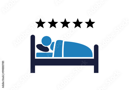 A 5-star hotel room vector illustration indicating a luxurious and comfortable accommodation experience with excellent service