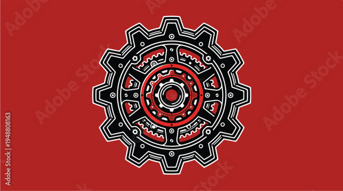 Gear Wheel Mechanical Symbol.