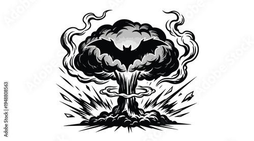 Nuclear Explosion Mushroom Cloud.