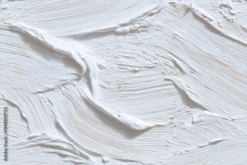 Abstract White and Light Blue Oil Paint Strokes Texture Background.