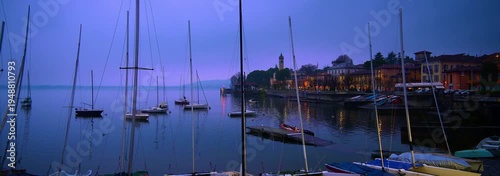 Anamorphic Lens - Sunrise in Lesa on lake Maggiore