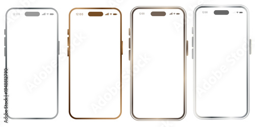 高級感のあるメタリックカラーのスマートフォンセット