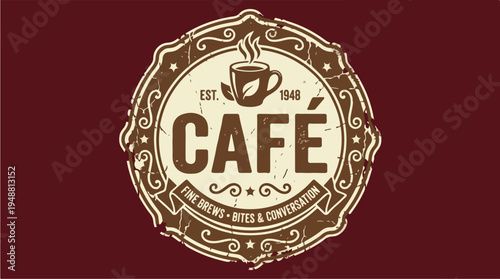 Cafe Logo Design Template.