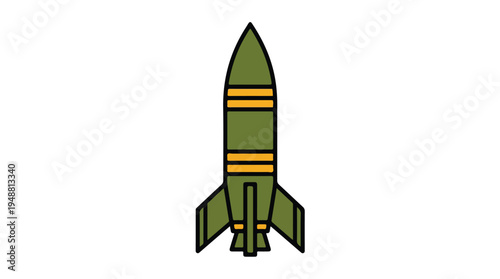 Green Cartoon Rocket Ship Toy.
