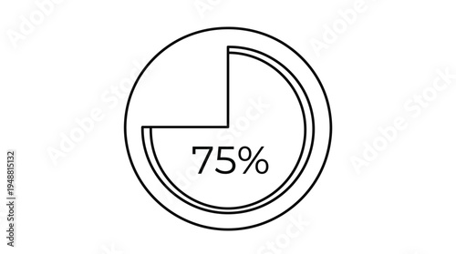 "Percentage symbol inside concentric circles representing proportion, rate, and comparison concept."