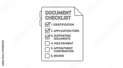 "Complete checklist ensures all essential documents ready for passport or visa application process."