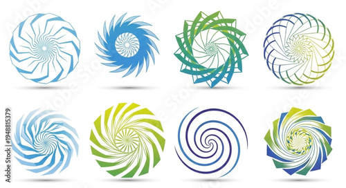 Collection of Abstract Swirl Designs and Spirals.