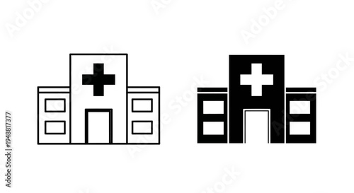 Medical building icons