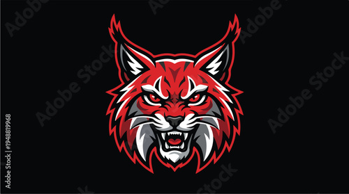 Red Wolf Head Illustration.