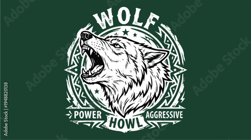 Wolf Howling Aggressive Animal.