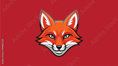 Fox Head Cartoon Illustration.