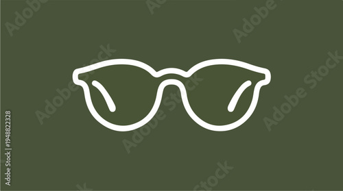 Glasses Icon Simple Design.