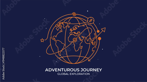 Global Exploration Travel Concept.