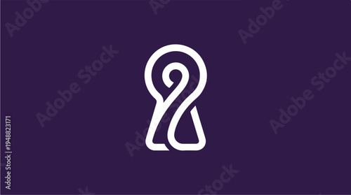 White Number Two Symbol.