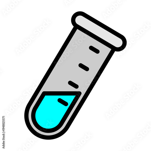 Test Tube Vector Filled Icon Design