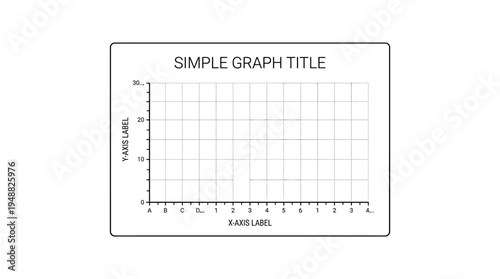 Minimalist vector graph template for data plots