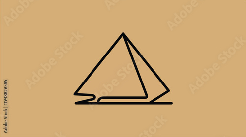 Sailboat Line Drawing Minimalist Icon.