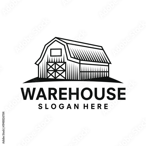 farm house  logo design template illustration vector